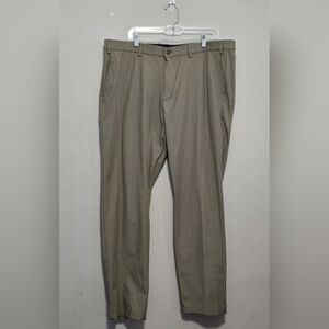 Lauren Ralph Lauren Men's Dress Pants 40W X 32L Khaki Flat Front Straight Leg